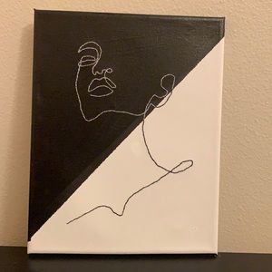 handmade picture of a woman's face